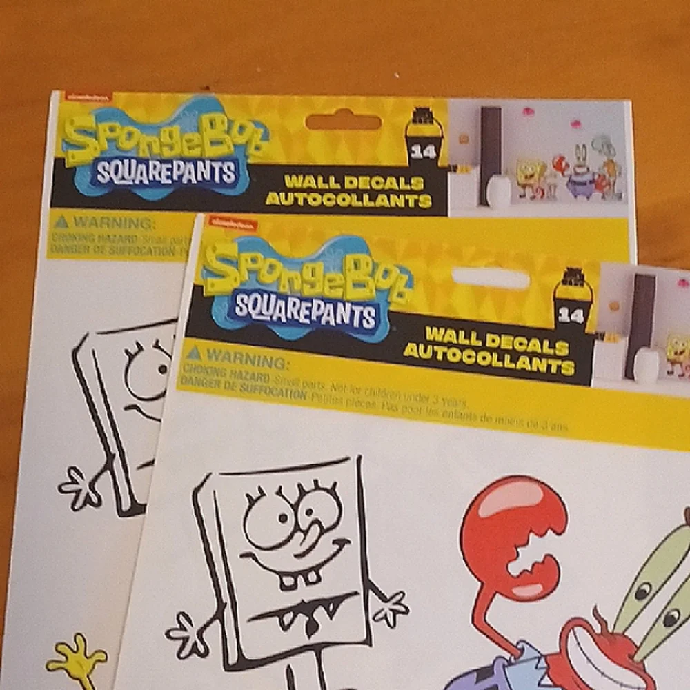 SpongeBob Squarepants Yellow and Blue Wall Clock
